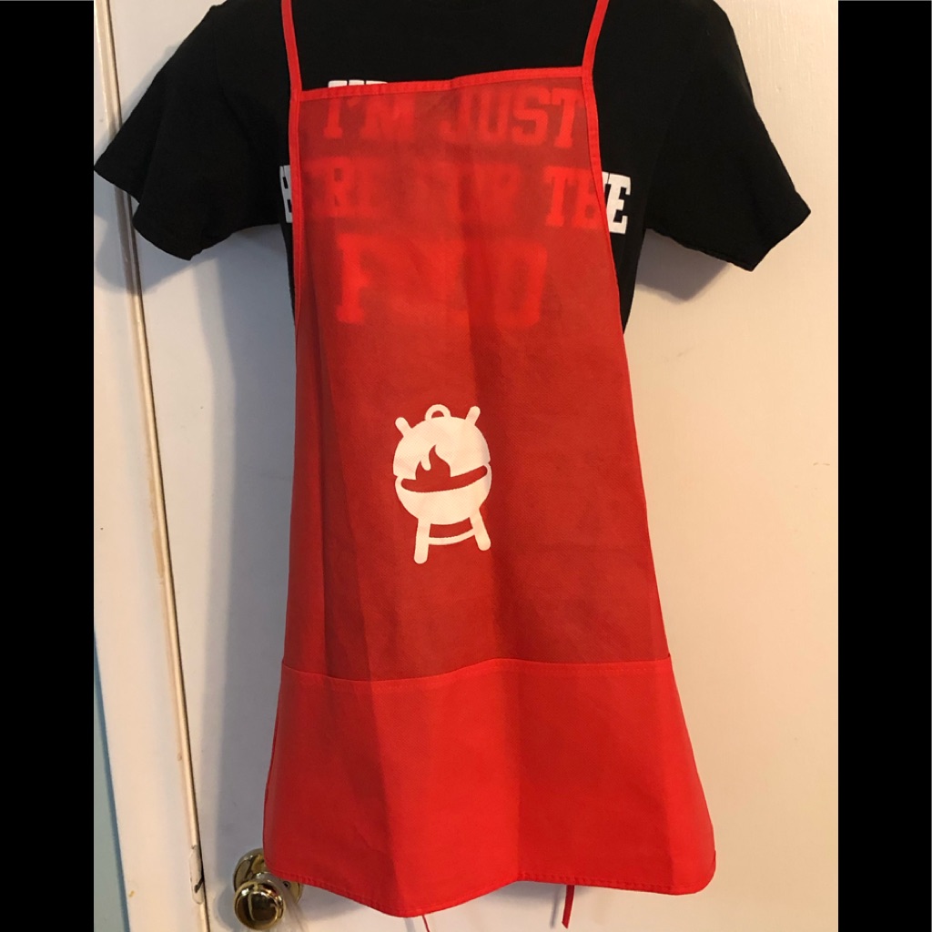 Rare Android Pattern Red Apron